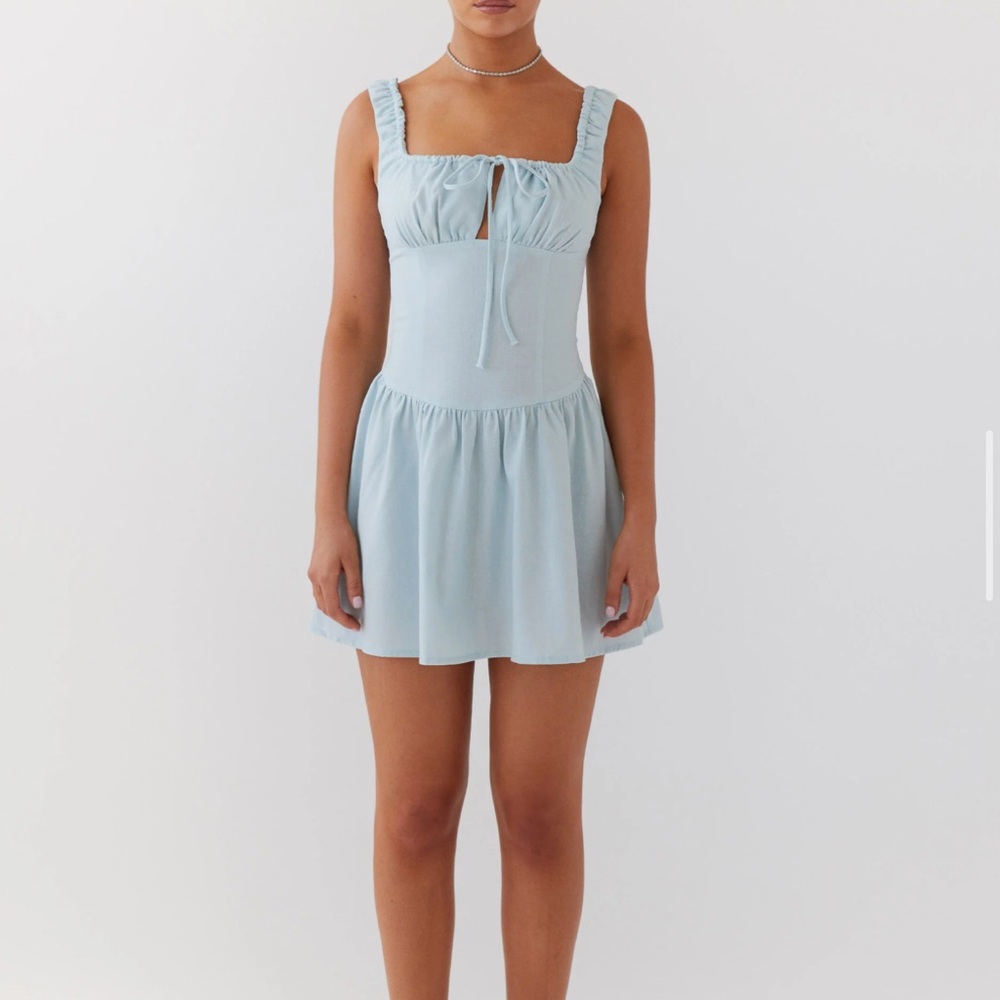 Peppermayo light blue corset Mini Dress
